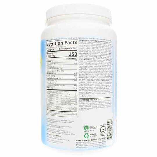 Raw Organic Meal Shake & Meal Replacement, GOL